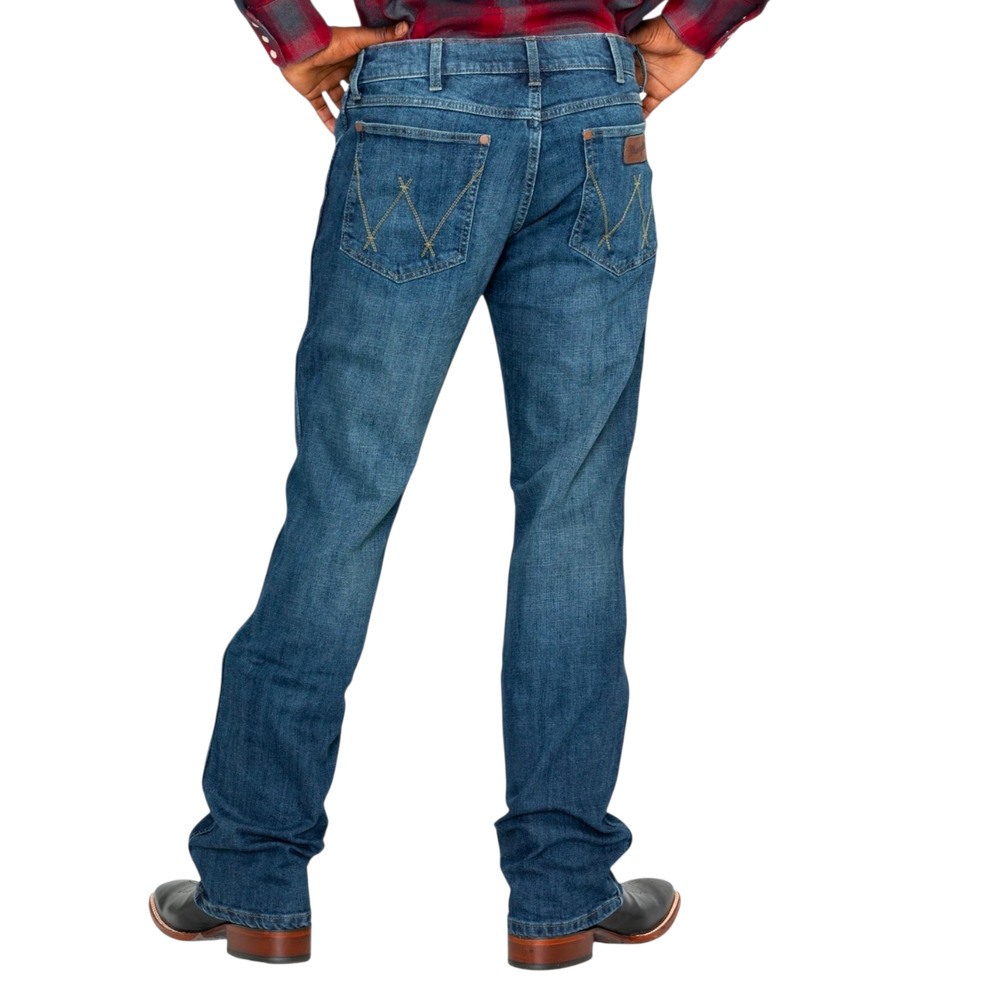 Wrangler Retro Jeans Mens 36x30 Blue Hale Relaxed Boot Cut‎ Denim Western Cowboy